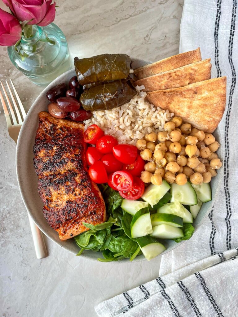 Greek Salmon Bowls thechowdown