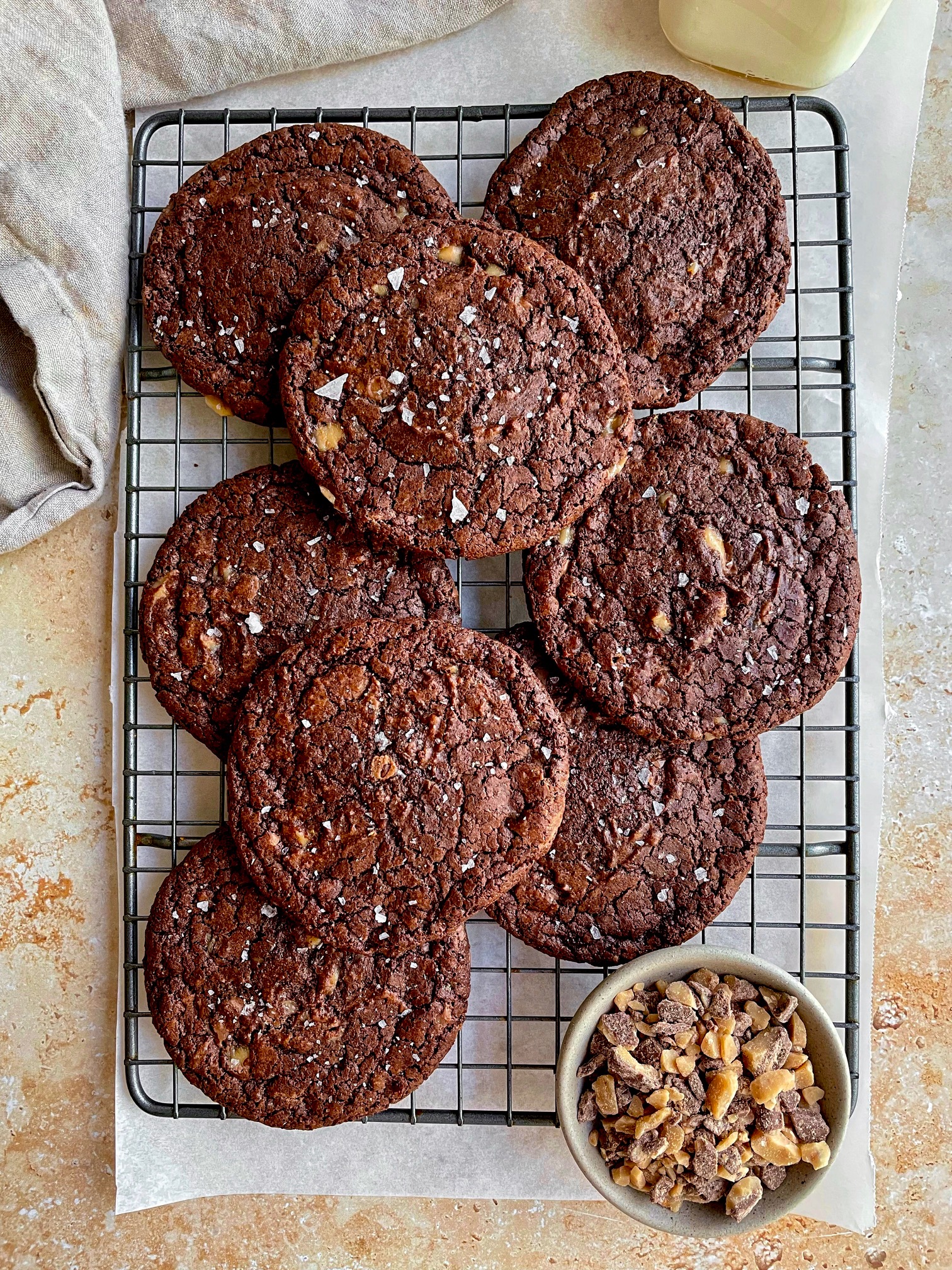 Brownie Cookies with Toffee