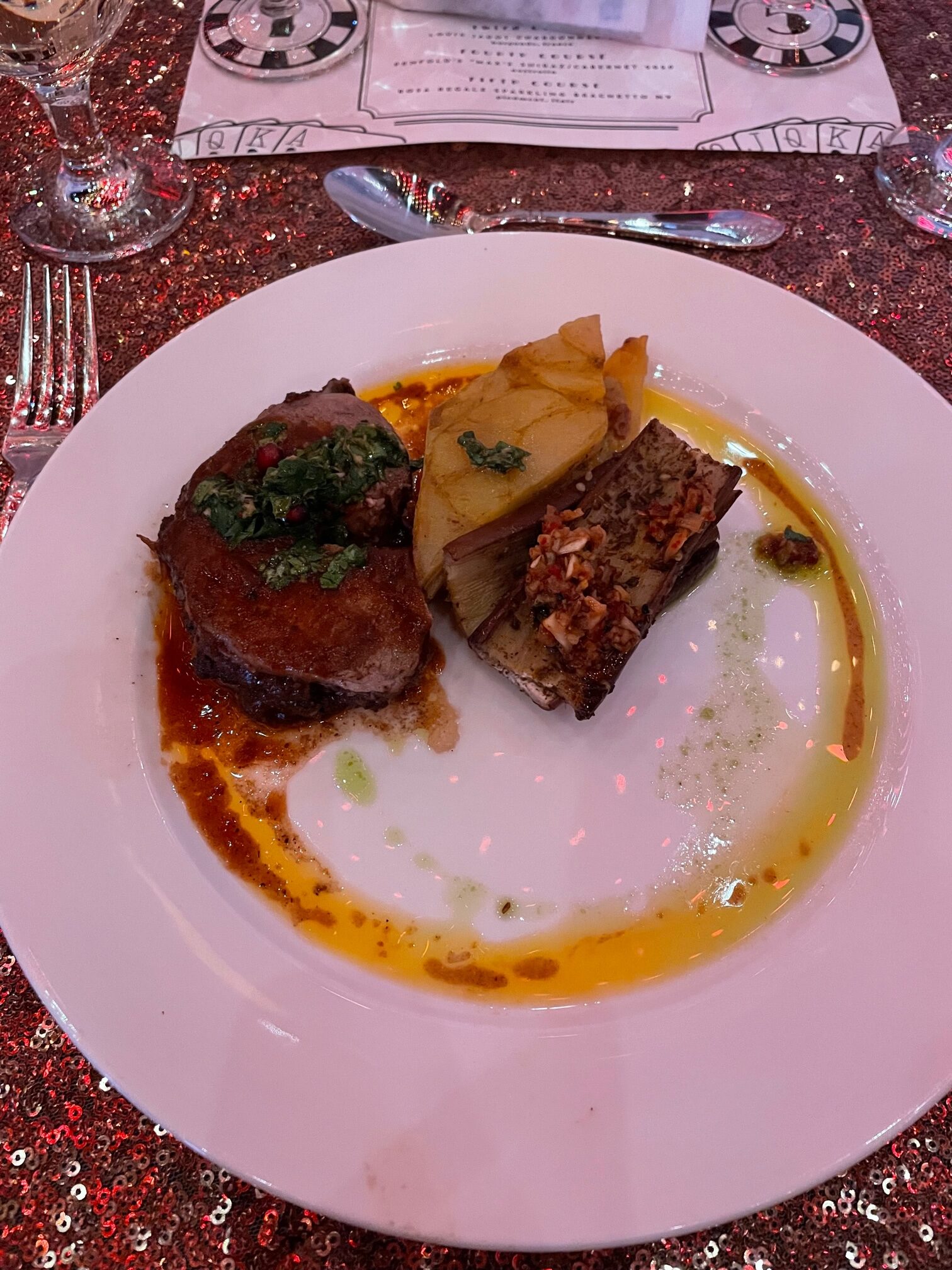 Fourth course of the grand gala dinner. 