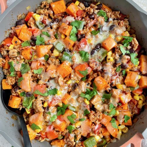 Ground Turkey Sweet Potato Skillet - thechowdown