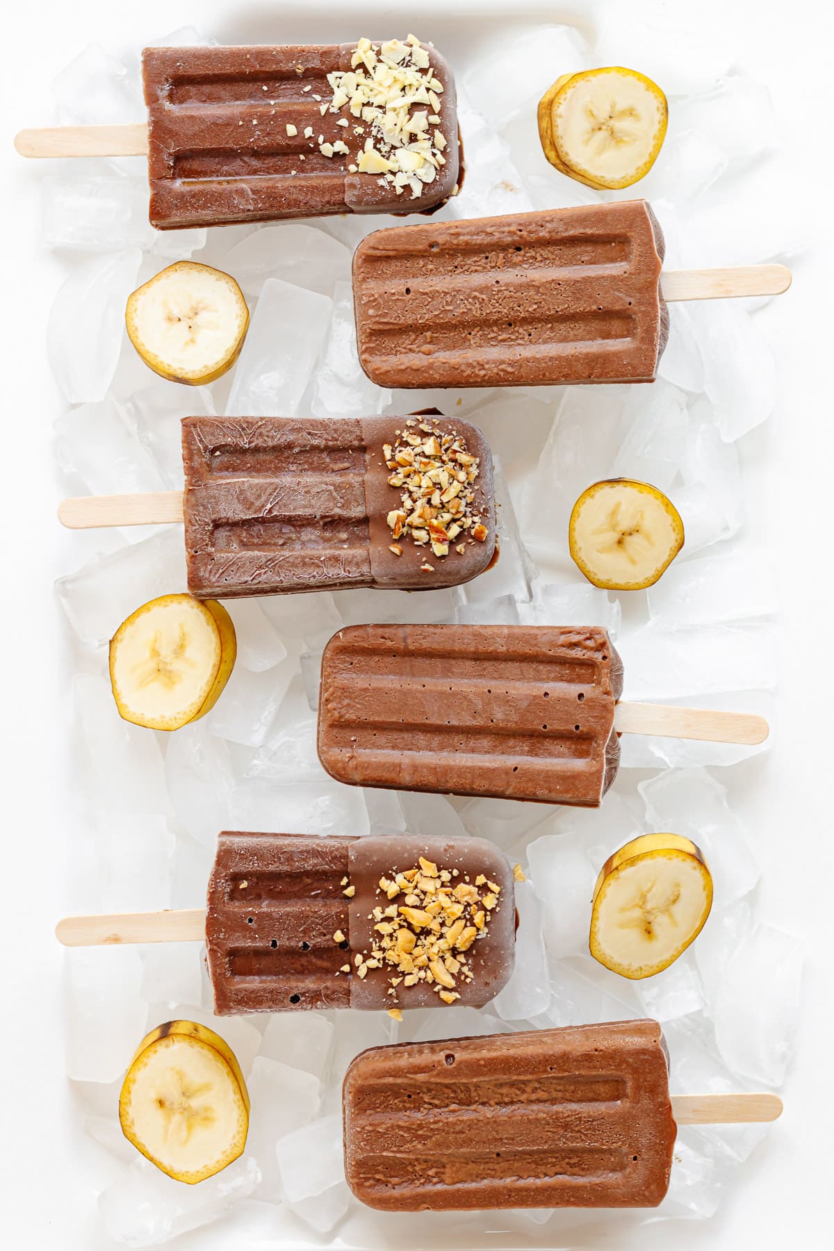 Chocolate Banana Popsicles. 