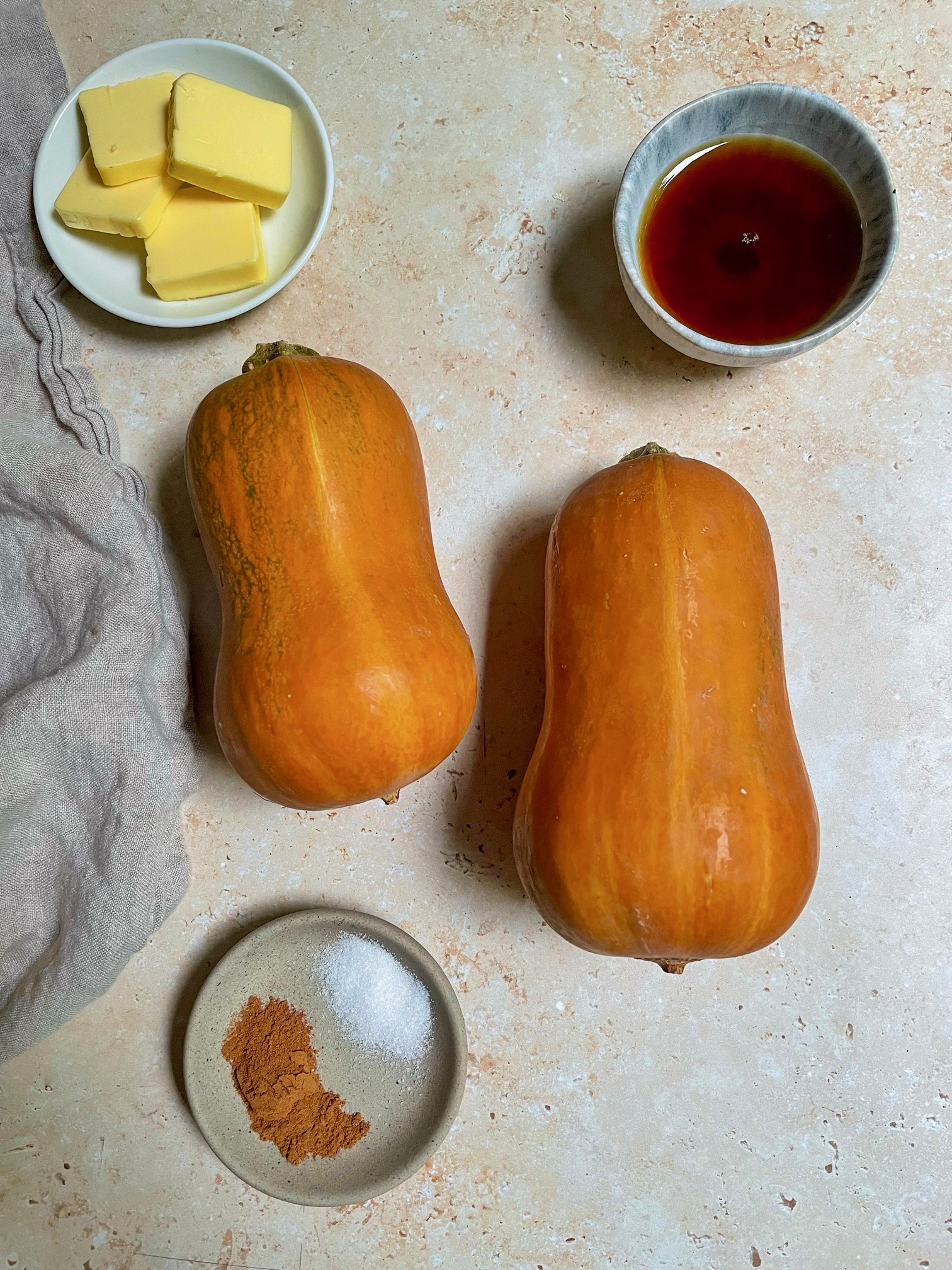 Honeynut squash ingredients.