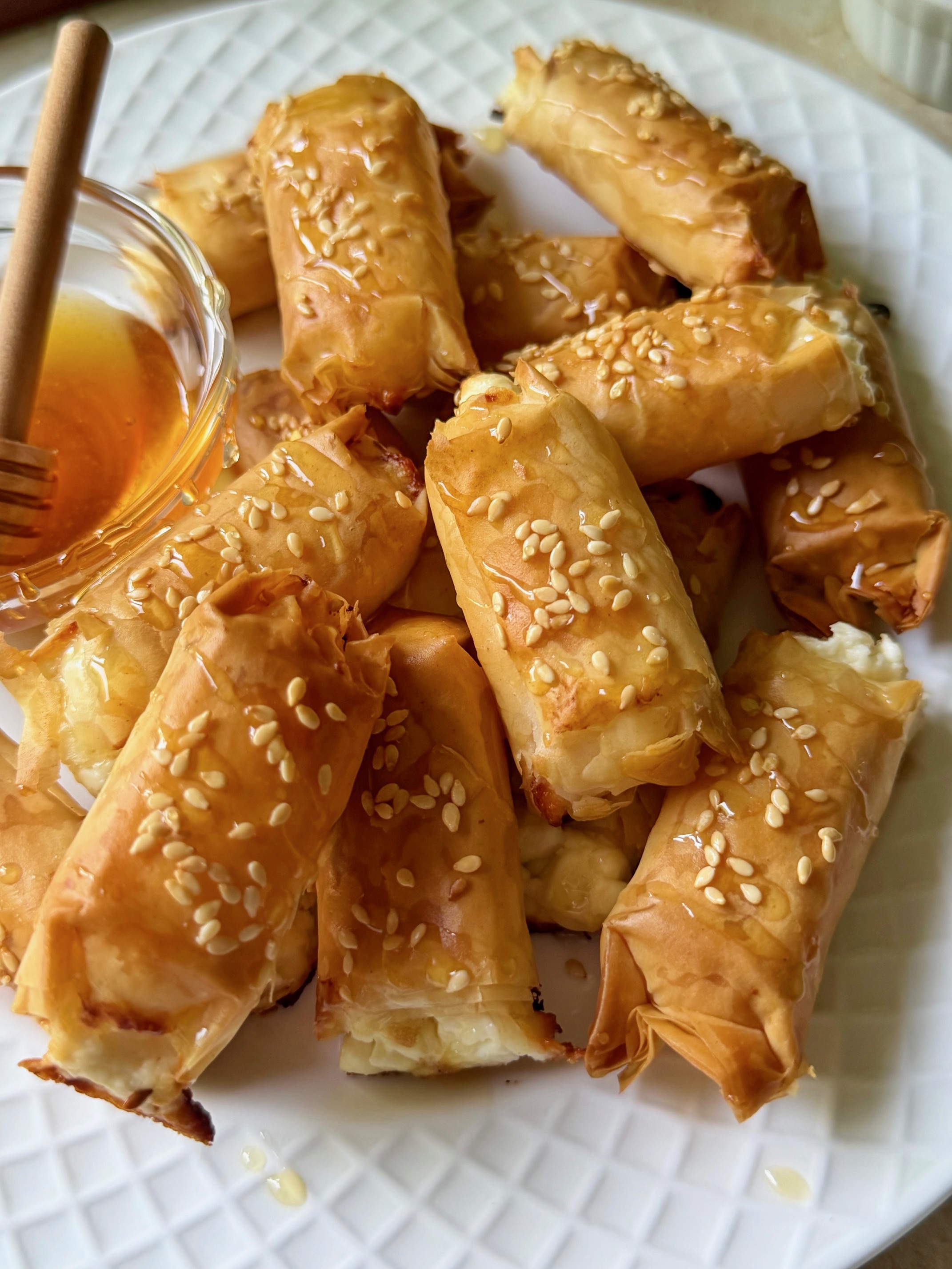 A close up of the rolls to show texture.